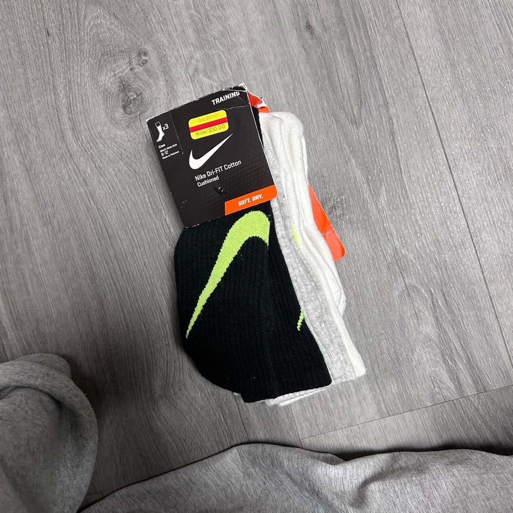 Nike Men's Cotton Training Socks - Black and White